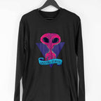 Greetings Humans Full Sleeve T-shirt — Black