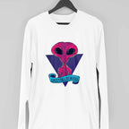 Greetings Humans Full Sleeve T-shirt — White