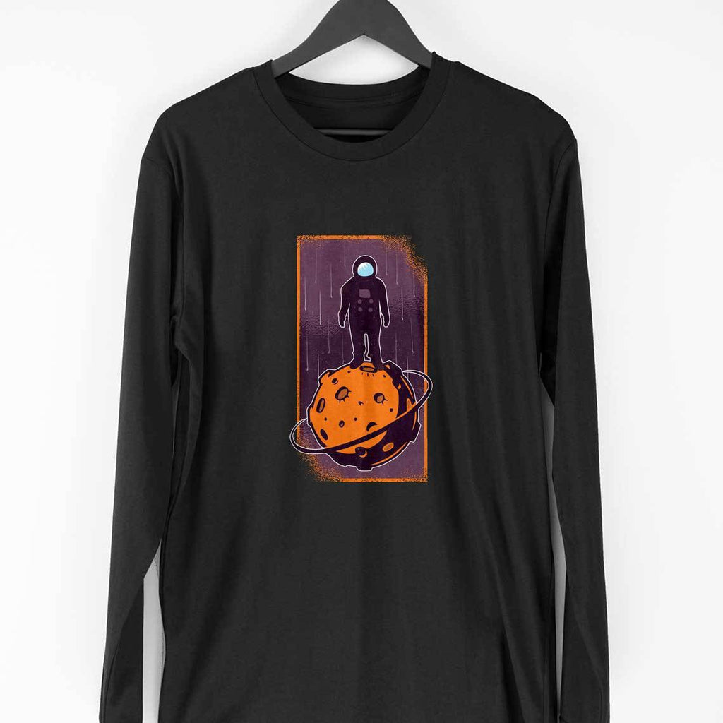 Space Explorer Full Sleeve T-Shirt — Black