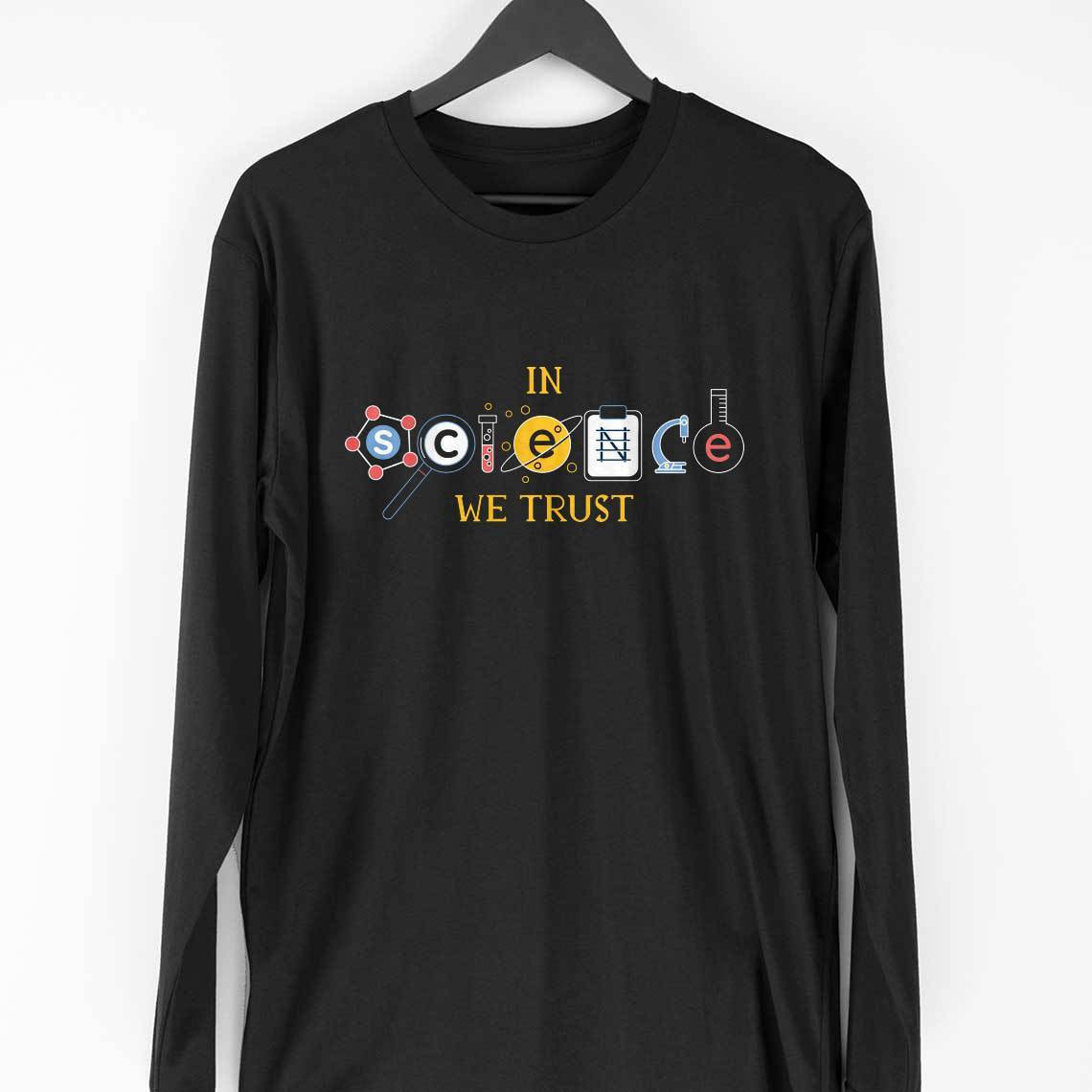 Science Trust Full Sleeve T-Shirt — Black