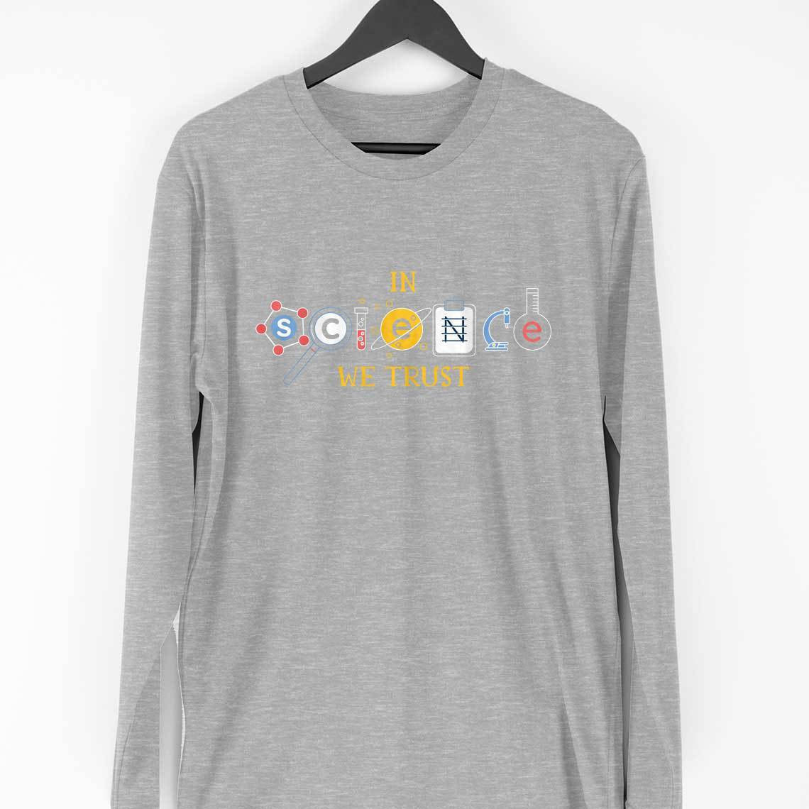 Science Trust Full Sleeve T-Shirt — Melange Grey