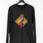 African Woman Full Sleeve T-Shirt — Black