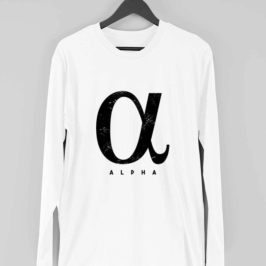 Alpha Full Sleeve T-Shirt — White