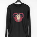 Aries Zodiac Full Sleeve T-Shirt — Black