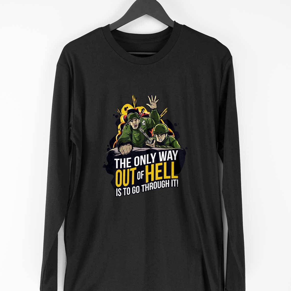 The Only Way Full Sleeve T-Shirt — Black