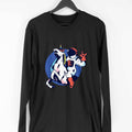Astronaut Unicorn Full Sleeve T-Shirt — Black