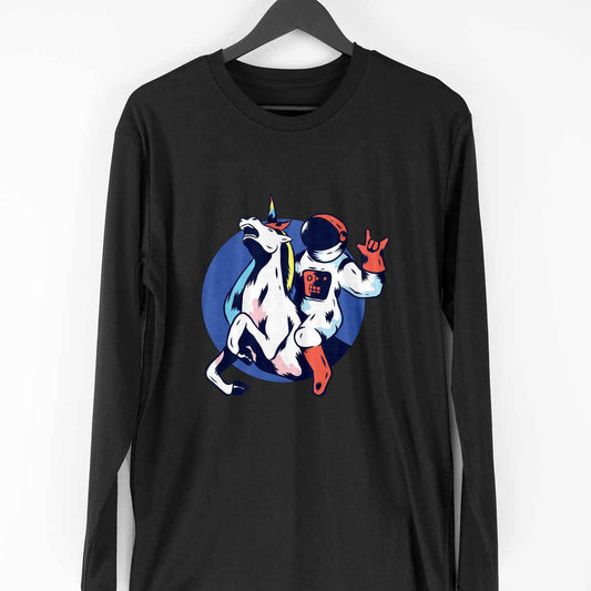 Astronaut Unicorn Full Sleeve T-Shirt