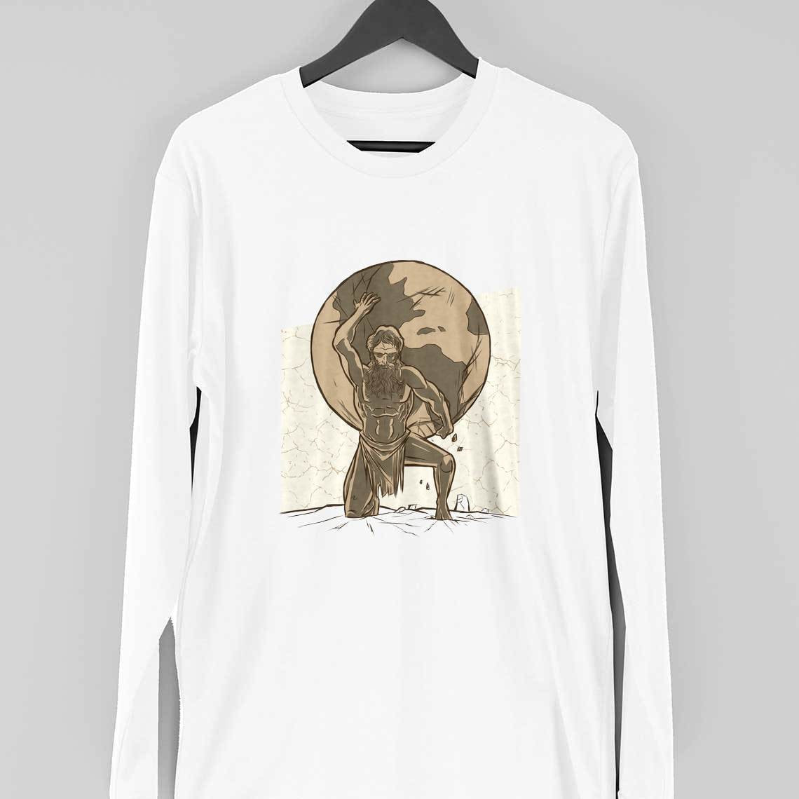 Atlas Full Sleeve T-Shirt — White