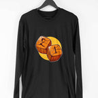 Basketball Dice Full Sleeve T-Shirt — Black