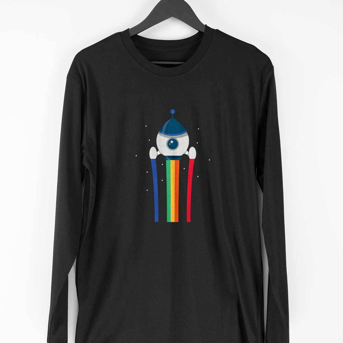 Space Rocket Full Sleeve T-Shirt