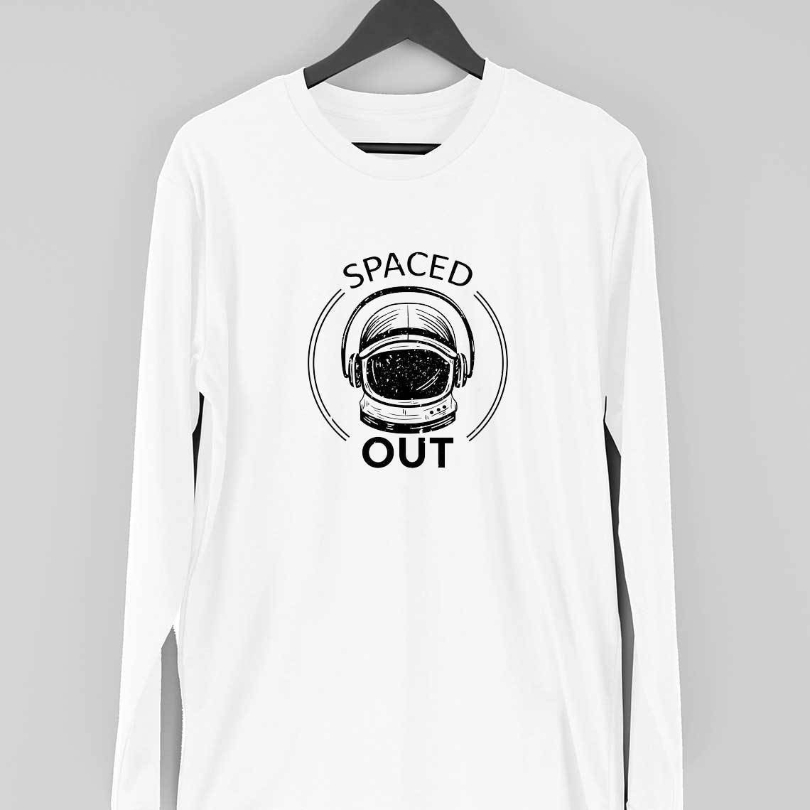 Spaced Out Full Sleeve T-Shirt — White