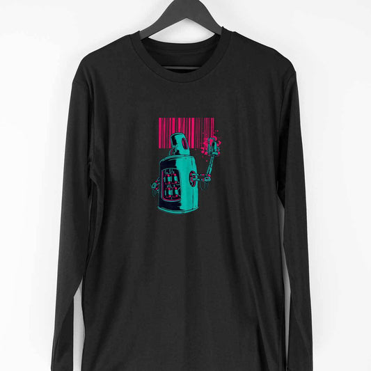 Robot Graffiti Full Sleeve T-Shirt