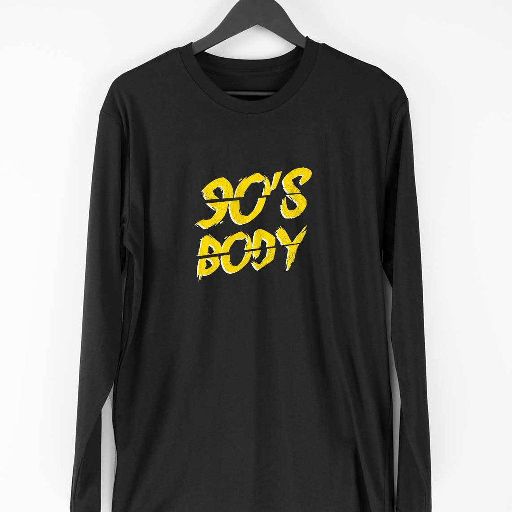 90s Body Full Sleeve T-Shirt — Black