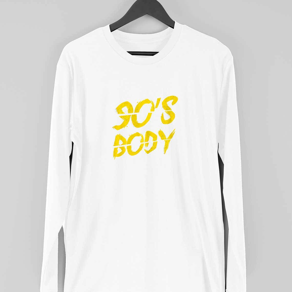 90s Body Full Sleeve T-Shirt — White