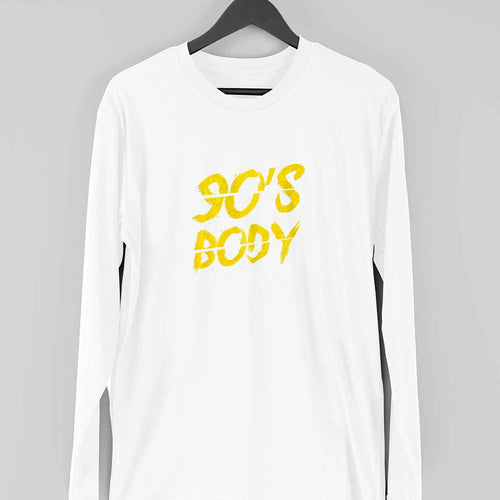 90s Body Full Sleeve T-Shirt — White