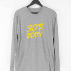90s Body Full Sleeve T-Shirt — Melange Grey