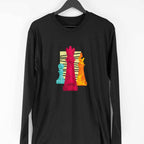 Chess Pieces Full Sleeve T-Shirt — Black