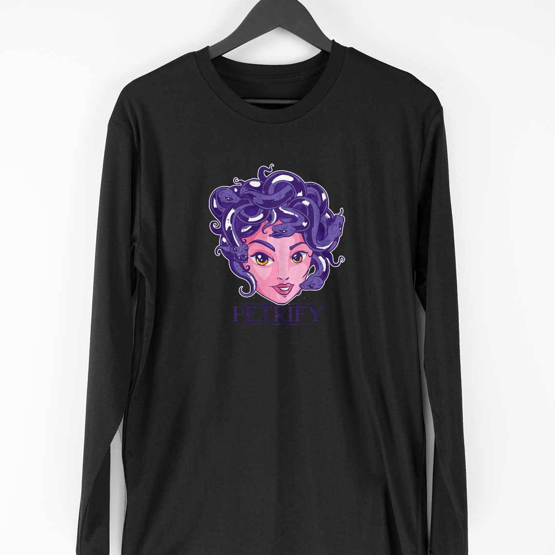 Petrify Medusa Full Sleeve T-Shirt — Black