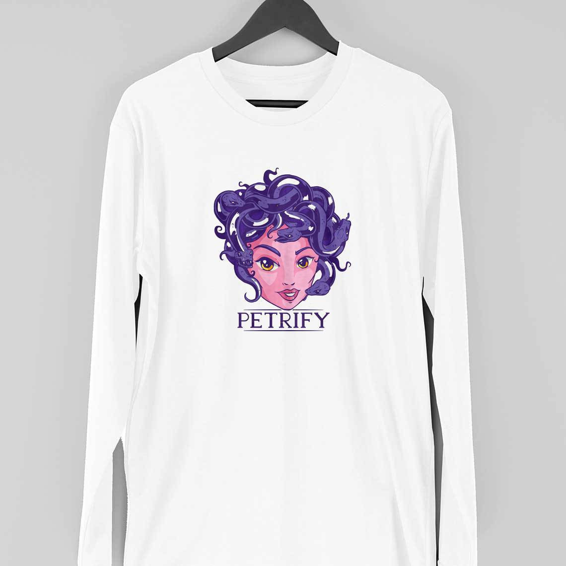 Petrify Medusa Full Sleeve T-Shirt — White