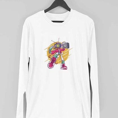 Robot Boombox Full-Sleeve T-Shirt