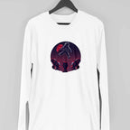Astronaut Alien Full Sleeve T-Shirt — White