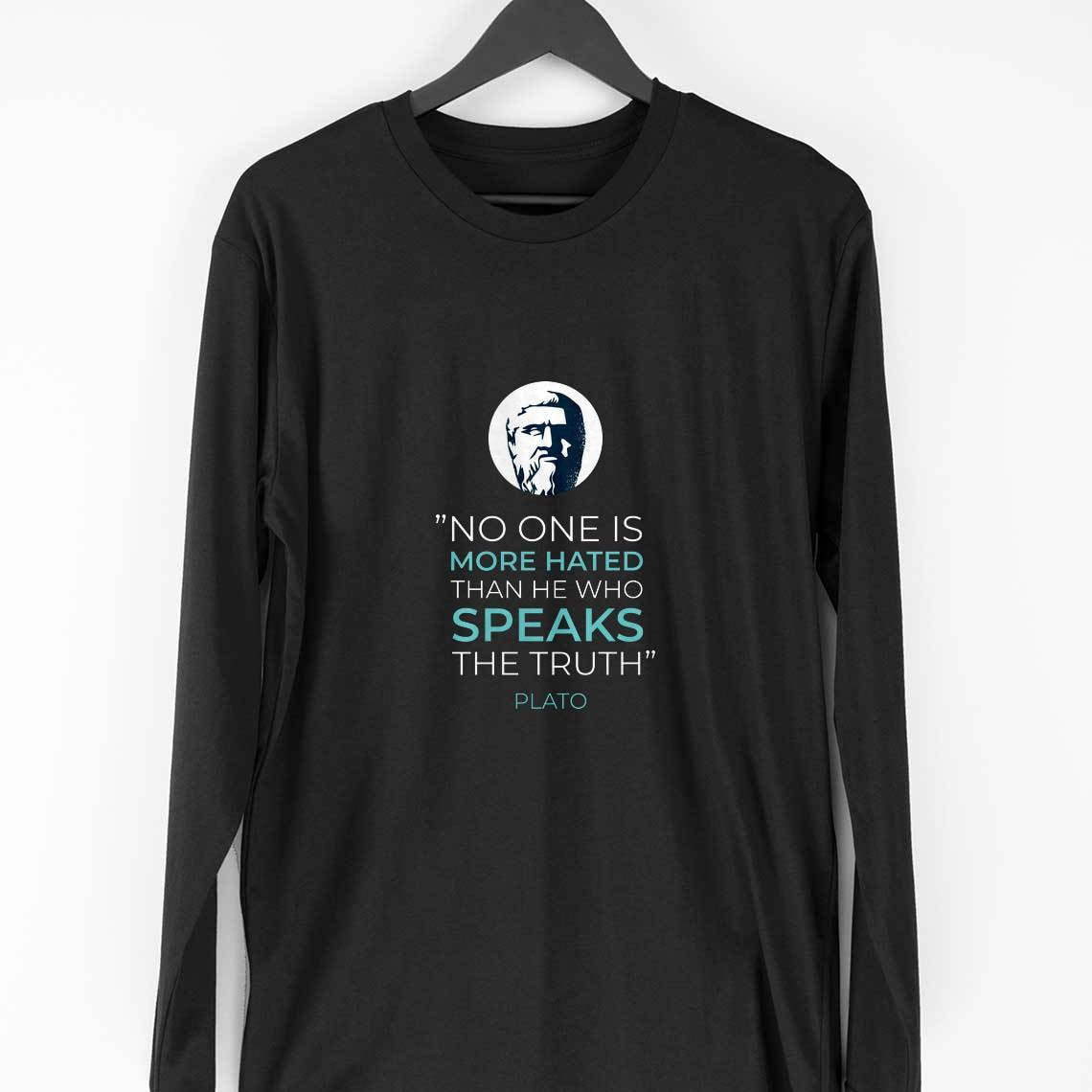 Plato Full Sleeve T-Shirt — Black