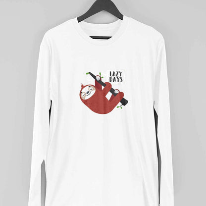 Lazy Days Sloth Full Sleeve T-Shirt