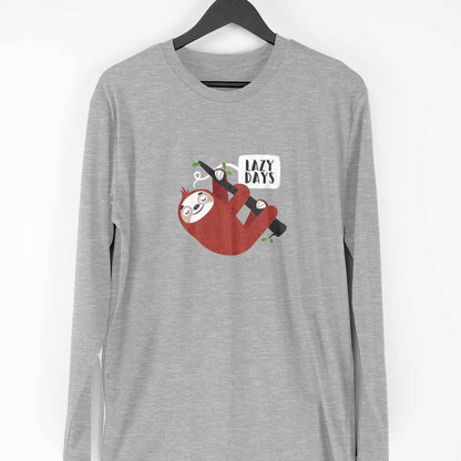 Lazy Days Sloth Full Sleeve T-Shirt