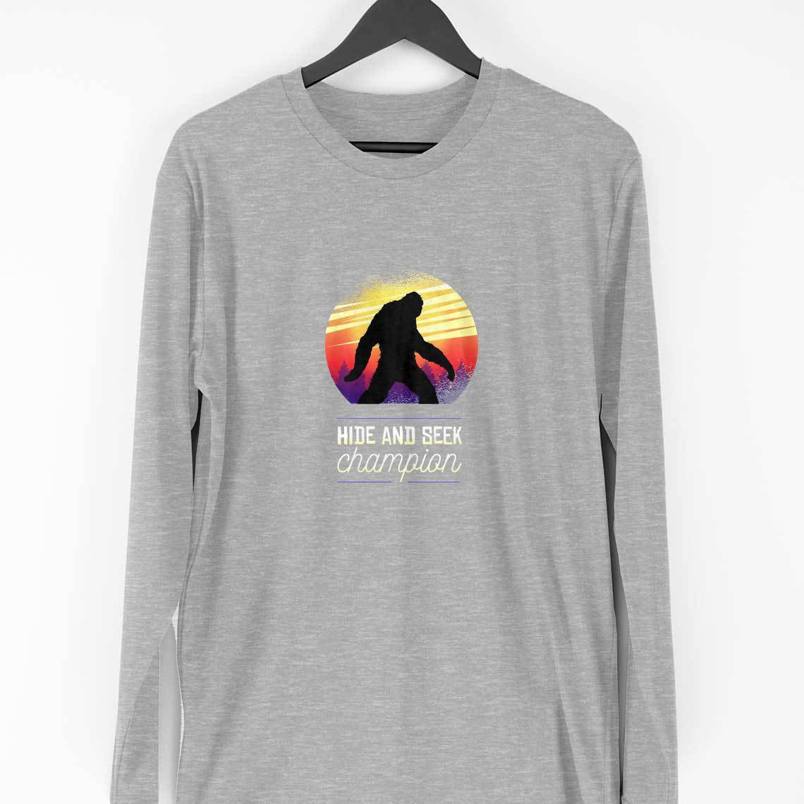 Big Foot Full Sleeve T-Shirt — Melange Grey