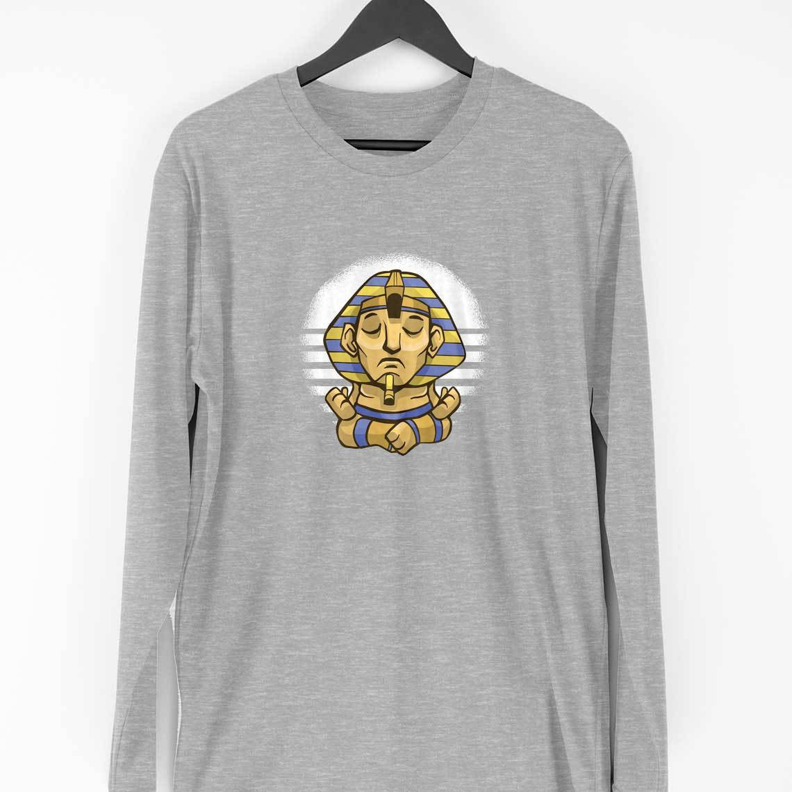 Sphynx Full Sleeve T-Shirt — Melange Grey