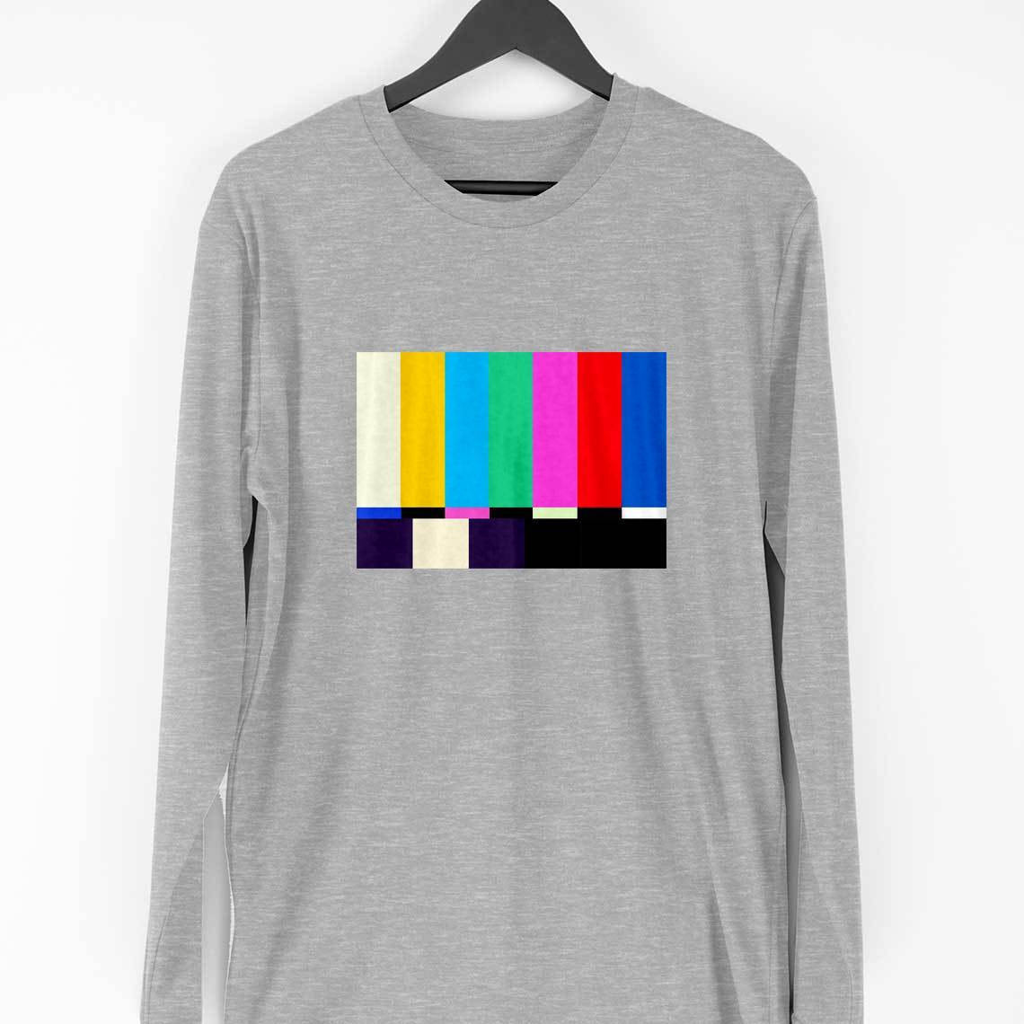 No Signal Full Sleeve T-Shirt — Melange Grey