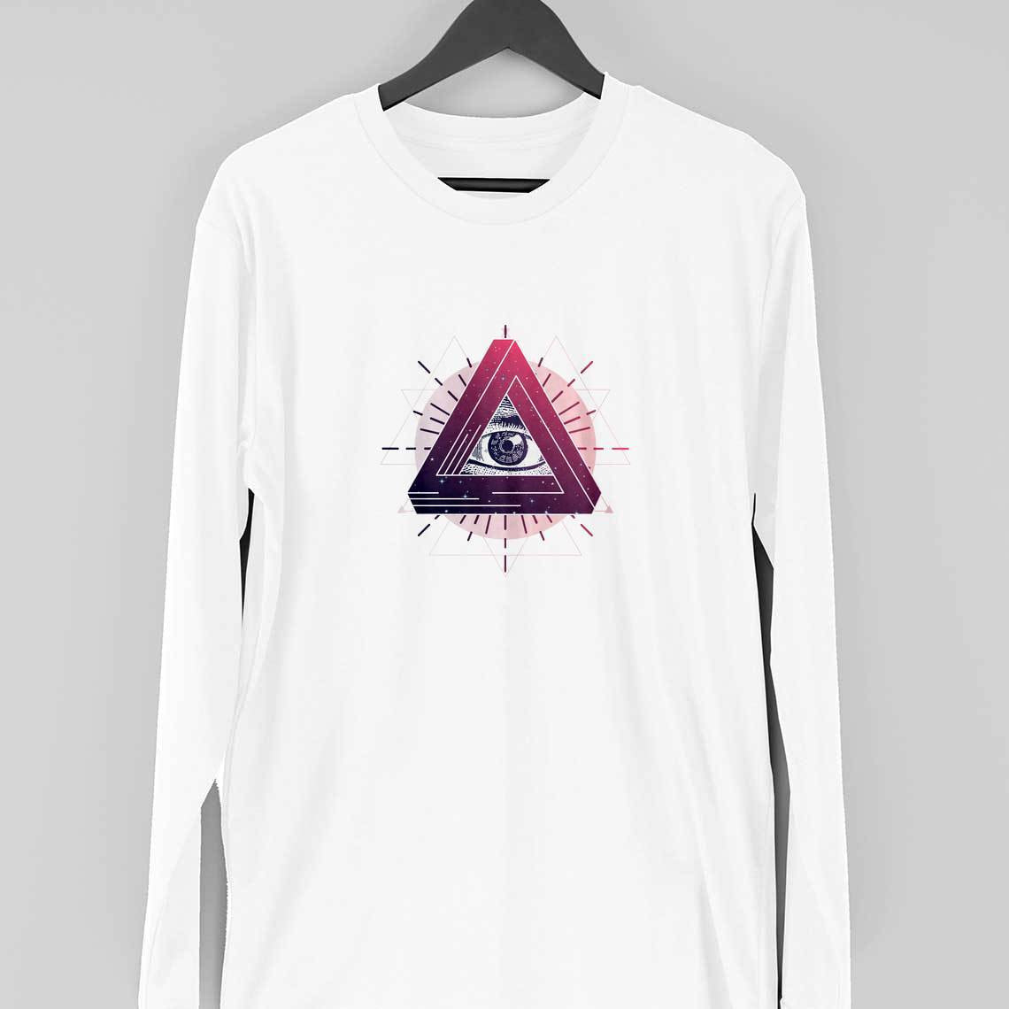 Mystic Eye Full Sleeve T-Shirt — White