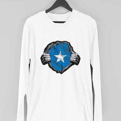 Somalia Flag Full Sleeve T-Shirt