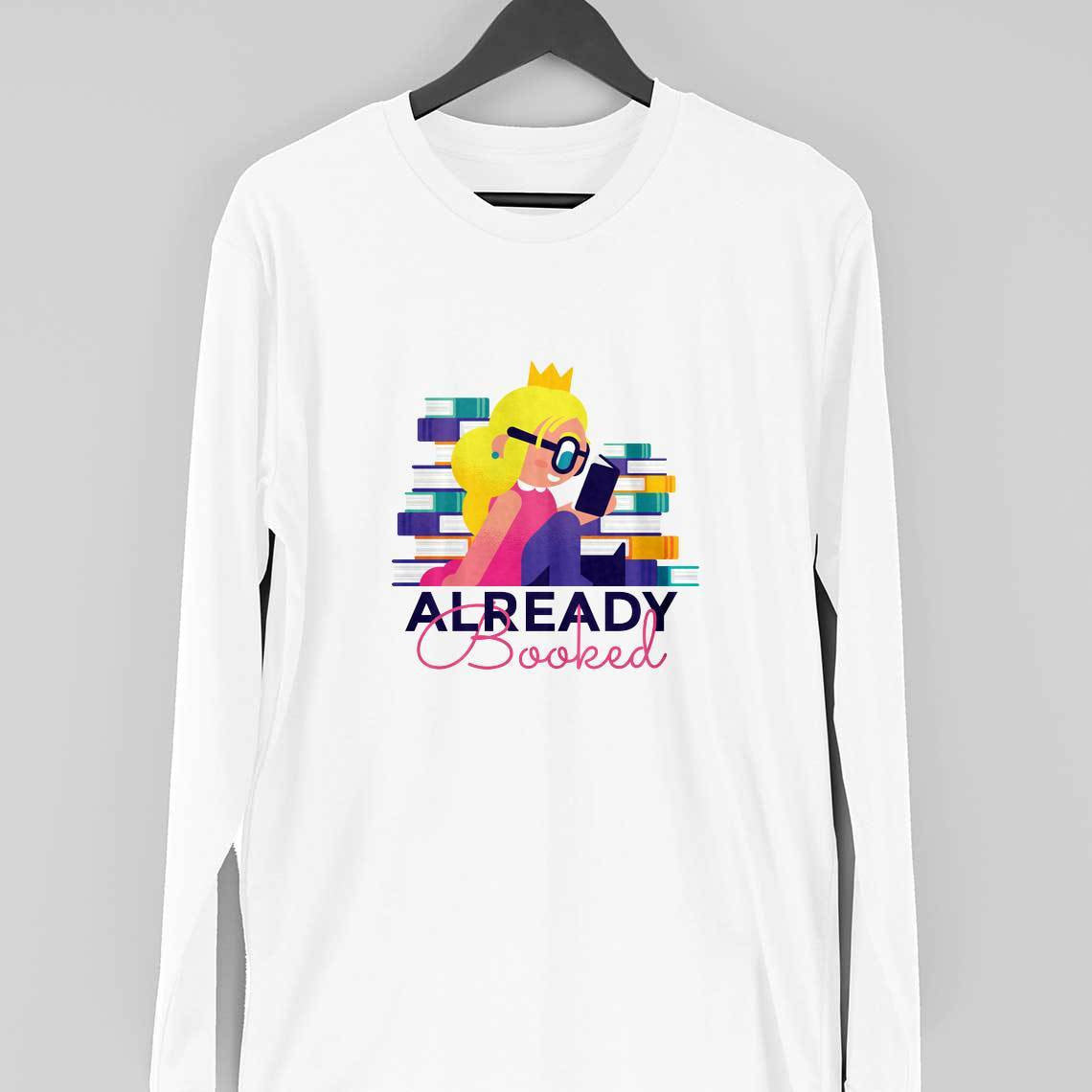Nerd Princess Full Sleeve T-Shirt — White