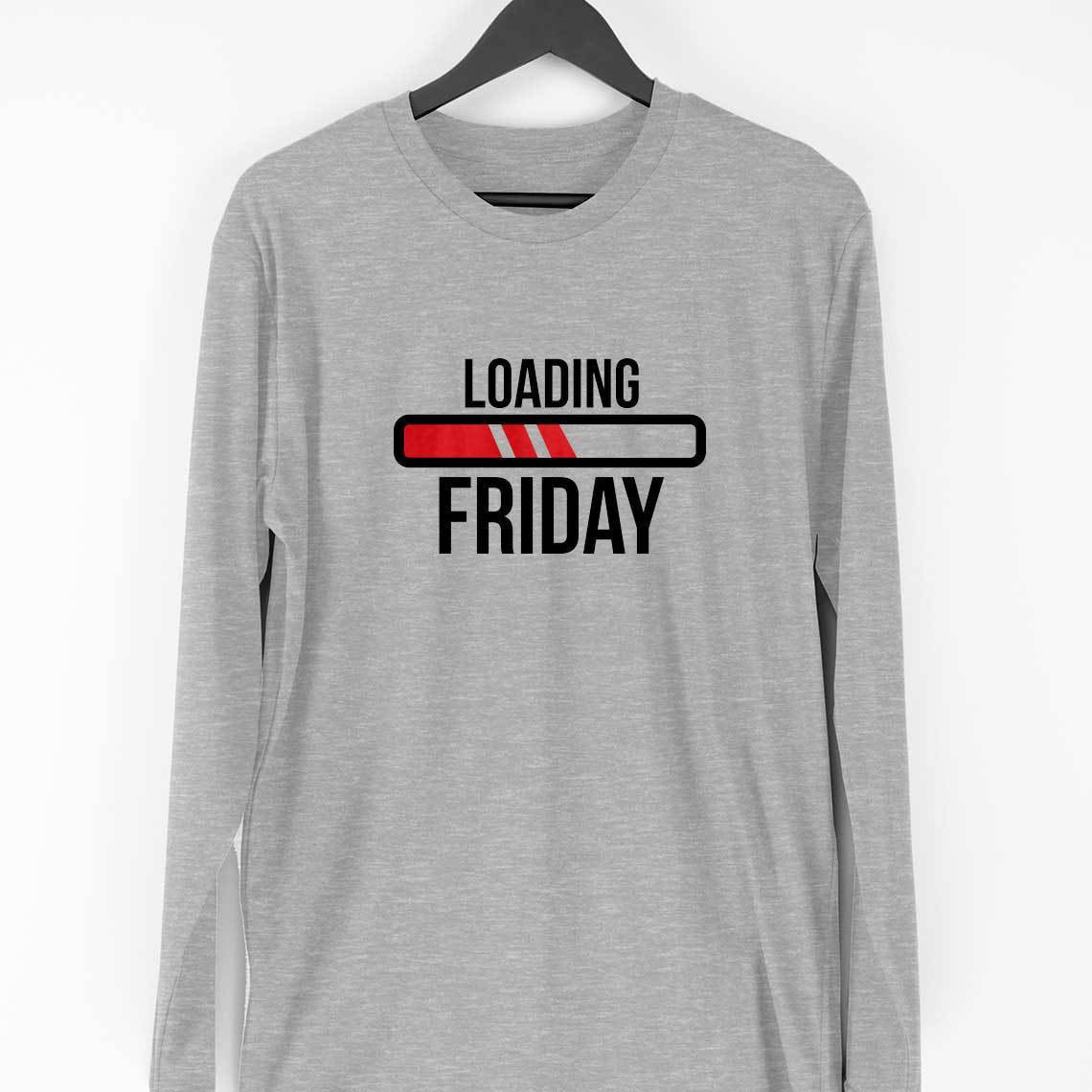 Loading Friday Full Sleeve T-Shirt — Melange Grey