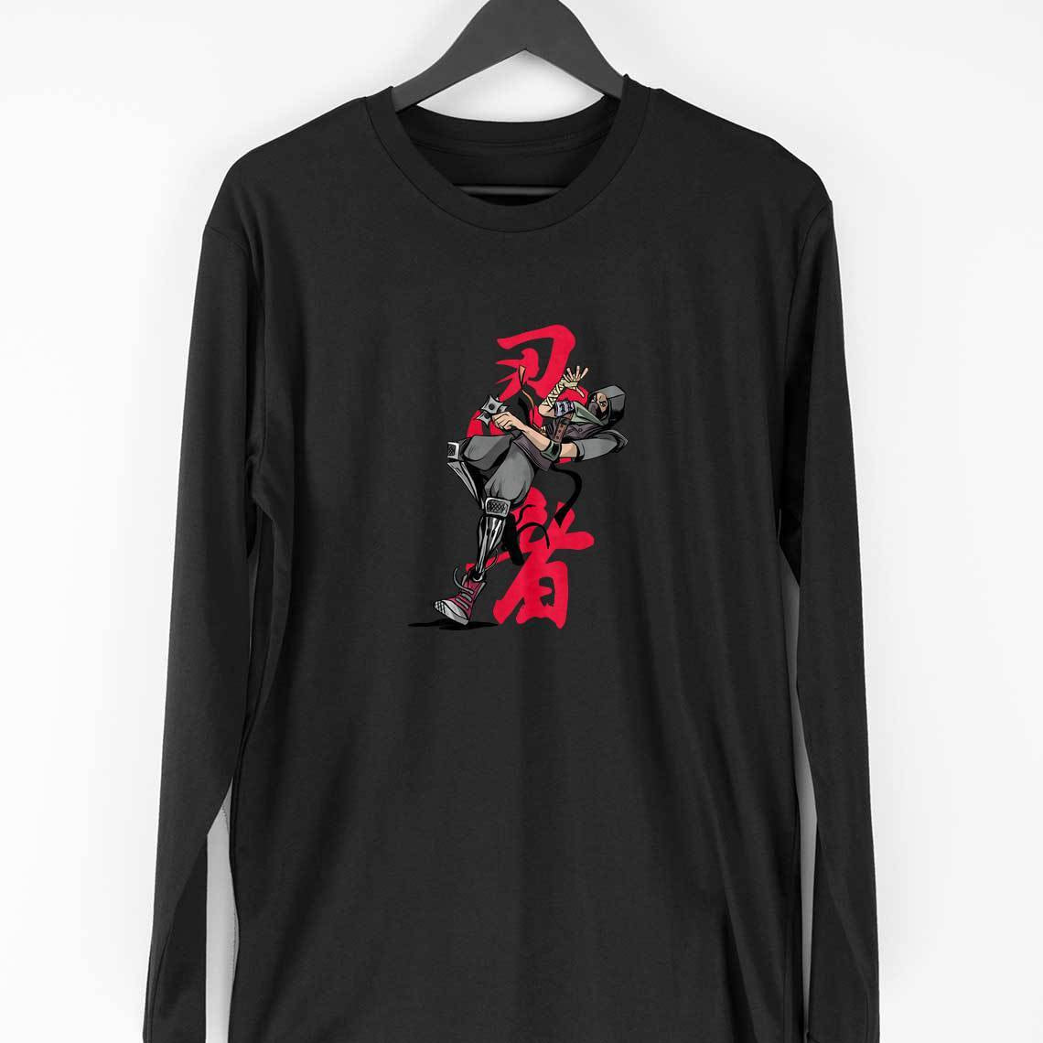 Ninja Full Sleeve T-Shirt — Black