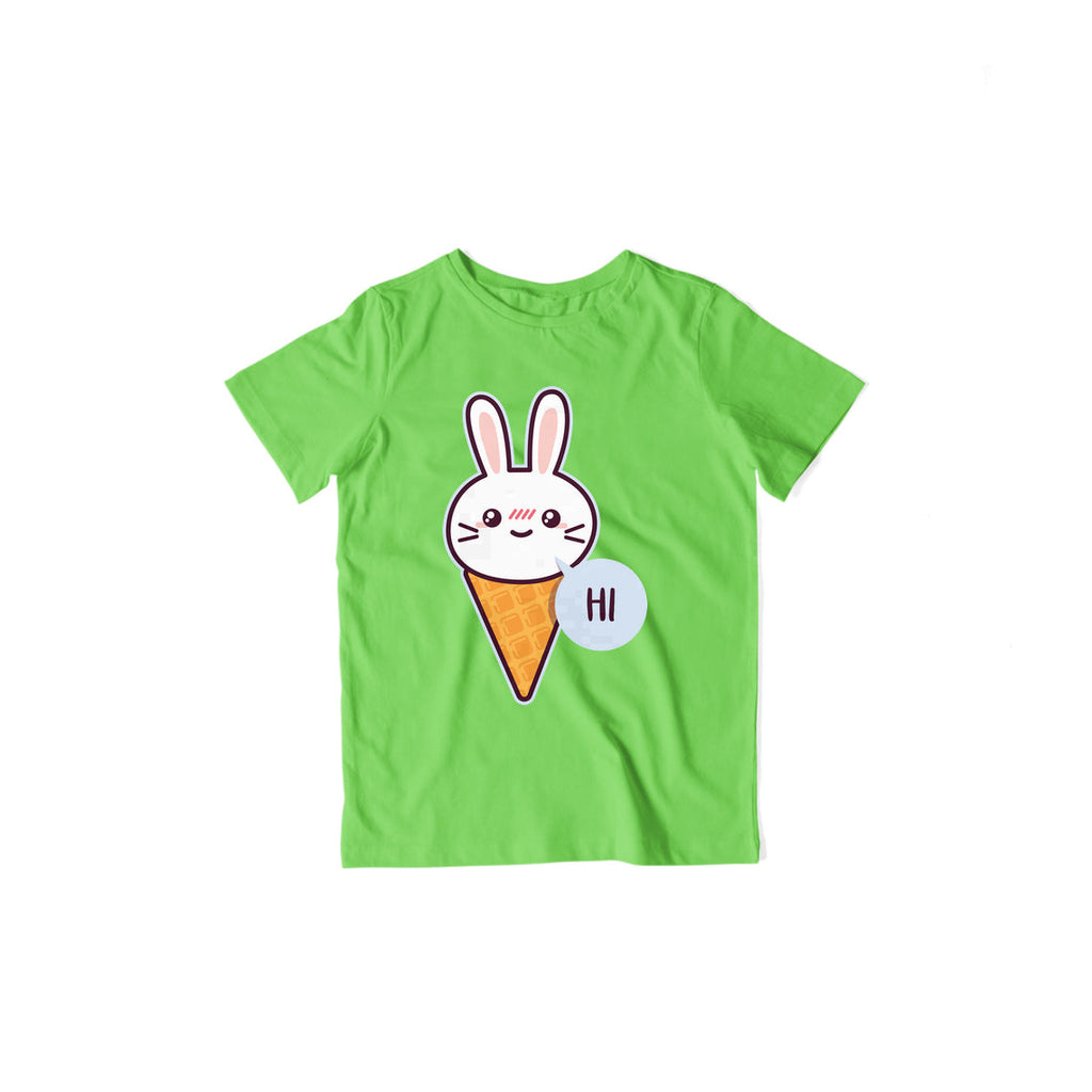 Cute Rabbit Kid's T-Shirt — Liril Green