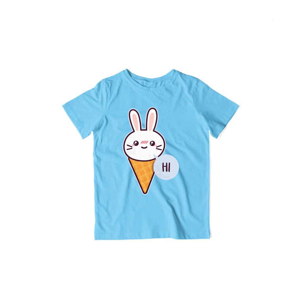 Cute Rabbit Kid's T-Shirt — Sky Blue