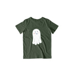 Cute Ghost Kids T-Shirt — Olive Green