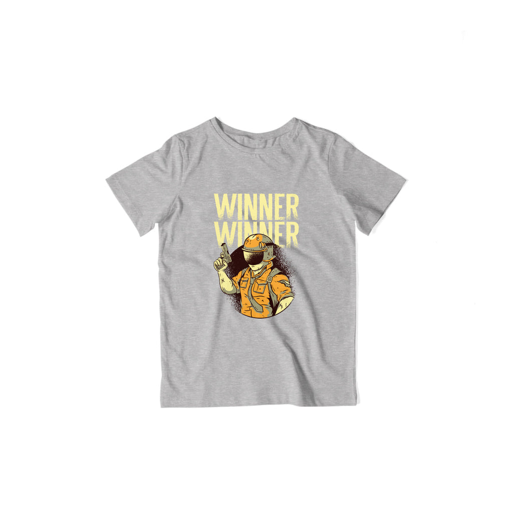 Winner Kids T-Shirt — Melange Grey