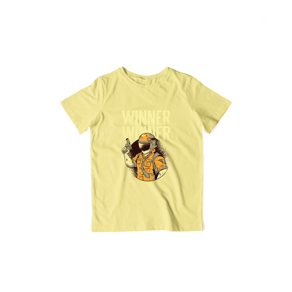 Winner Kids T-Shirt — Butter Yellow