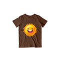 Happy Sun Kid's T-Shirt — Coffee Brown