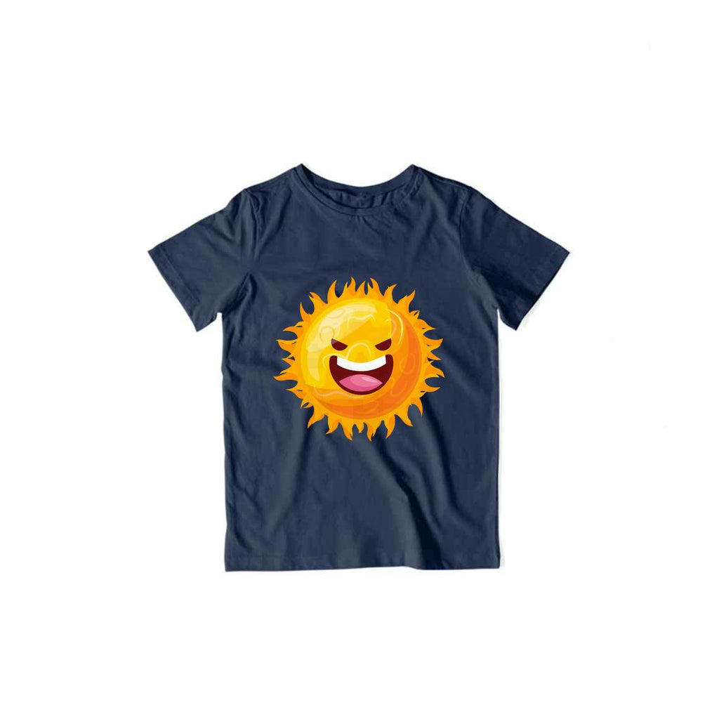 Happy Sun Kid's T-Shirt — Navy Blue