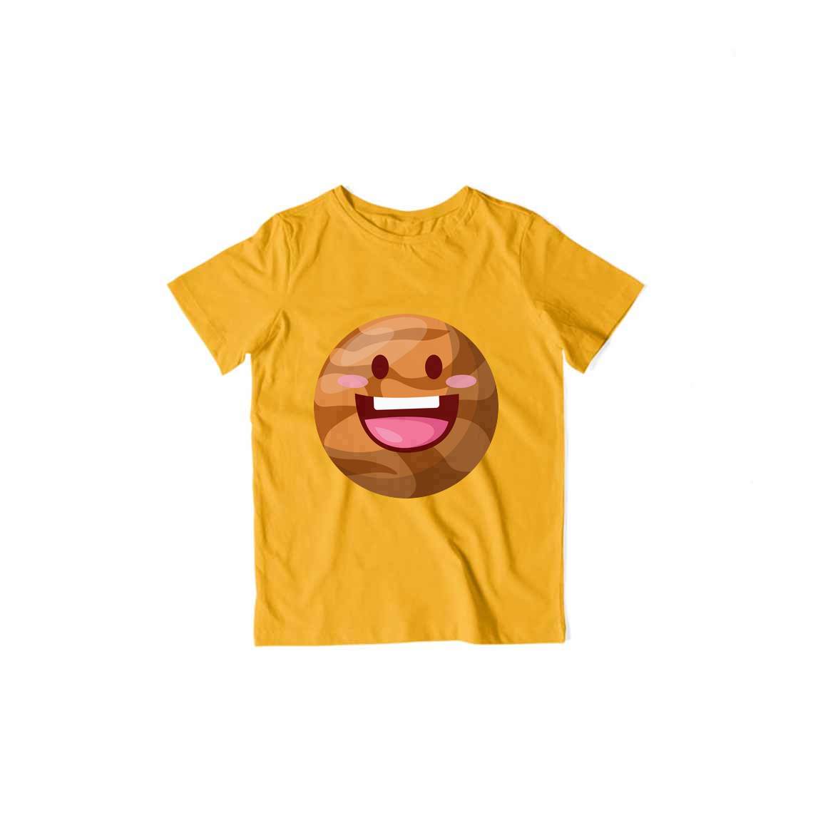 Happy Mars Kid's T-Shirt — Golden Yellow
