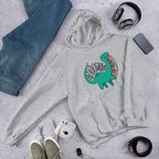 Readosaurus Unisex Hooded Sweatshirt — Grey