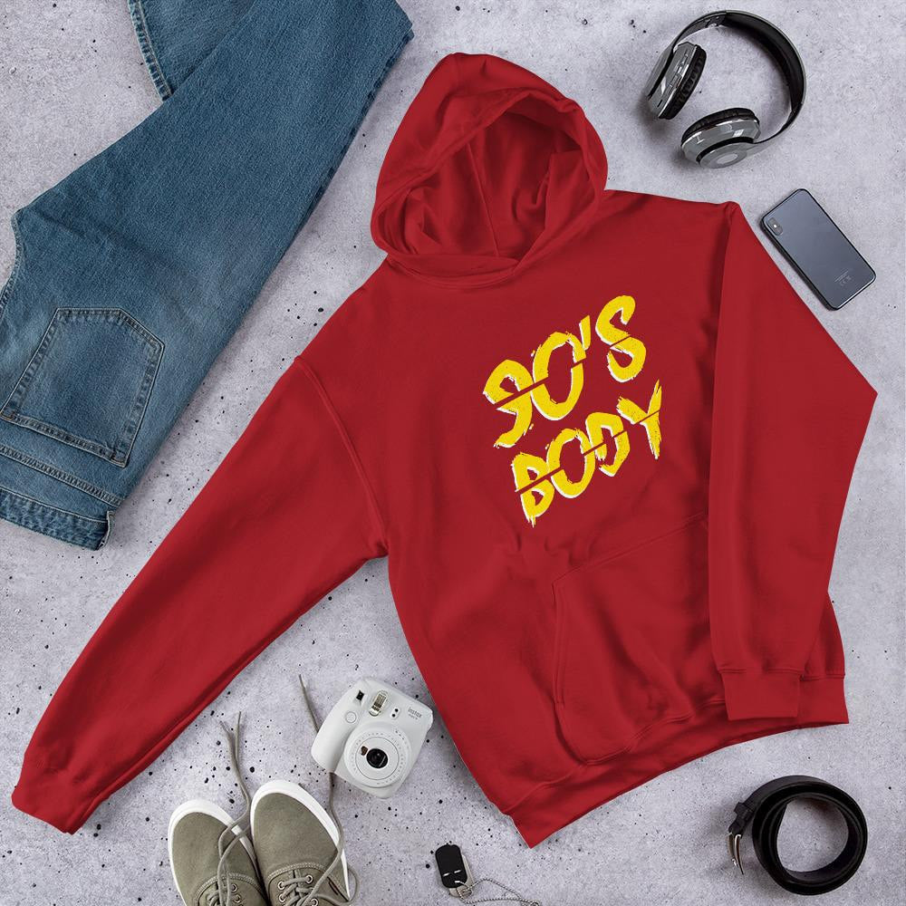 90's Body Unisex Hooded Sweatshirt — Red
