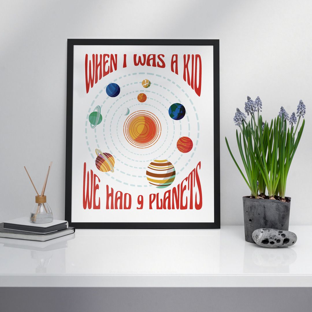 9 Planets Framed Poster