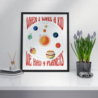 9 Planets Framed Poster — A3 12 X 18 Inch (2)