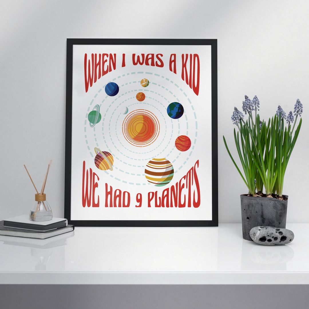 9 Planets Framed Poster — A3 12 X 18 Inch (2)