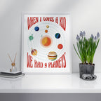 9 Planets Framed Poster — A3 12 X 18 Inch